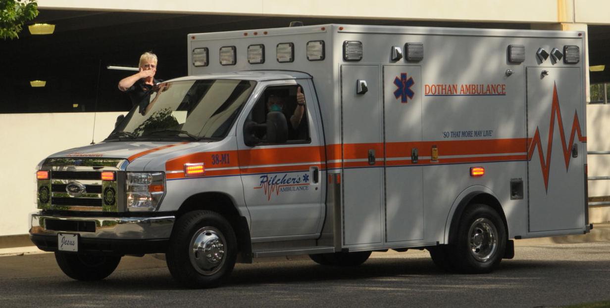 First responders give rolling salute to local health care workers